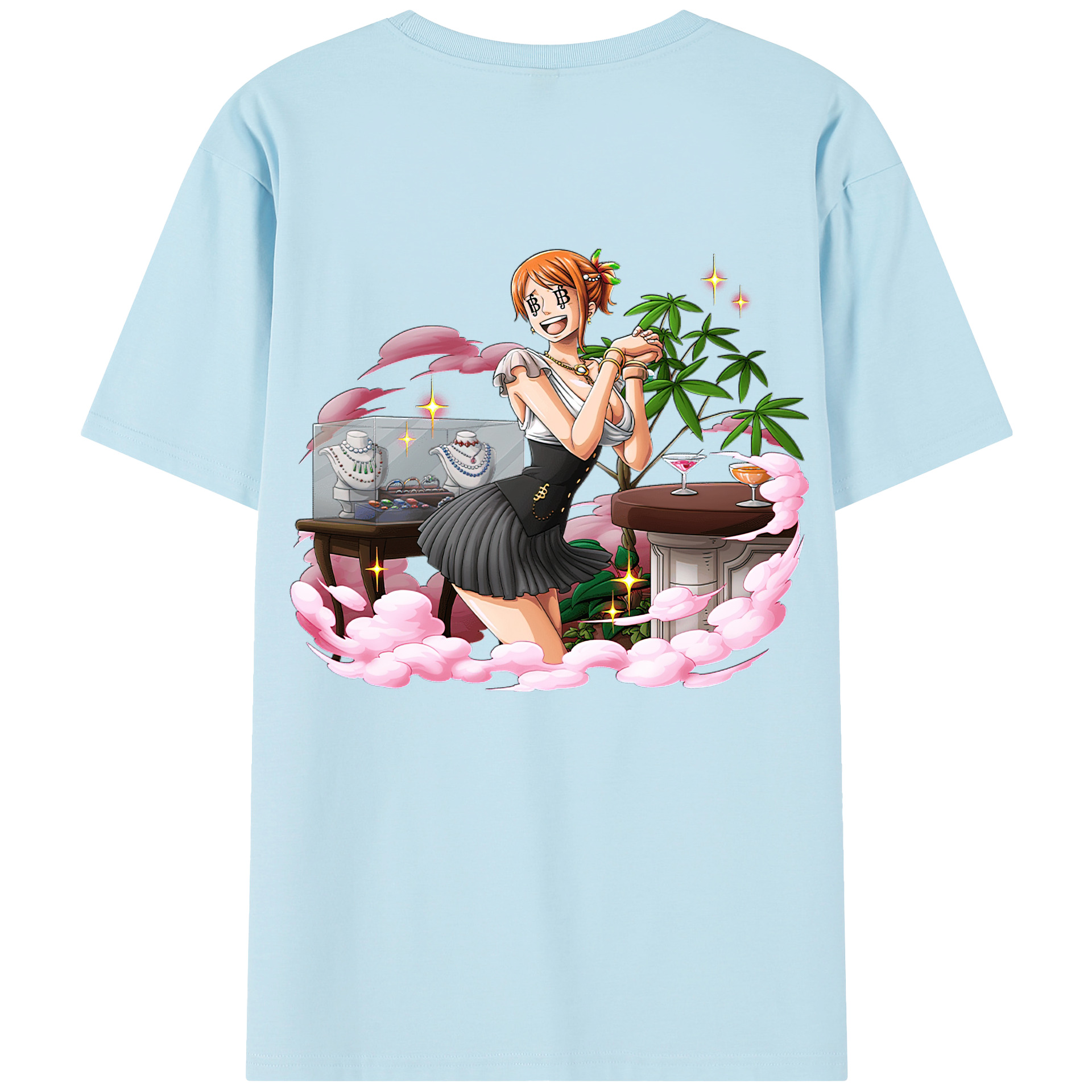 ワンピース ナミ ONE PIECE Nami 綿100％半袖Tシャツ（背面プリント）
